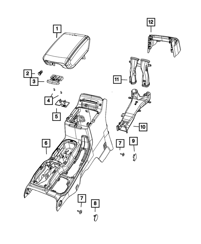6AC671A5AI - Interior Trim: Console Armrest for Mopar Image image
