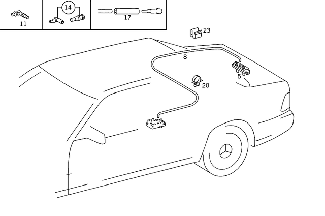1408002675 - Vacuum System: Actuator for Mercedes-Benz: 300SD, 400SE, 400SEL, 500SEC, 500SEL, 600SEL, S420 Image image