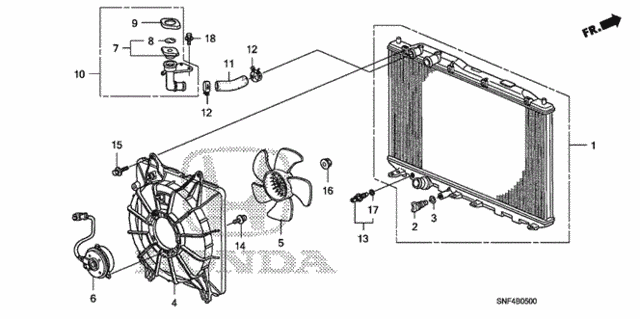 Radiator (Denso) for 2006 Honda Civic #0