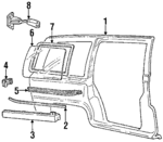 10101653 - Body: Track Bracket for Chevrolet: Lumina APV | Oldsmobile: Silhouette | Pontiac: Trans Sport Image