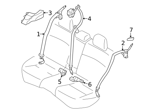 Seat Belt for 2022 Subaru Impreza #1