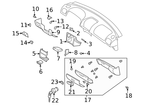 Instrument Panel for 2001 Subaru Forester #0