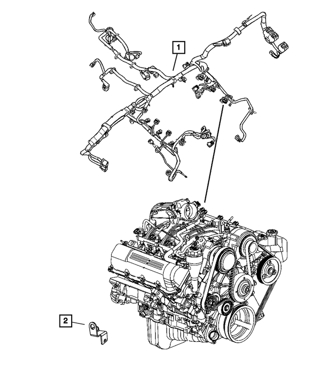 56048916AA - Electrical: Wiring Bracket for Mopar Image