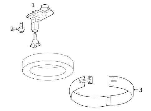 Spare Tire Carrier for 2010 Buick Enclave #0