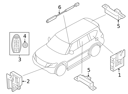 Keyless Entry Components for 2021 Nissan Armada #0
