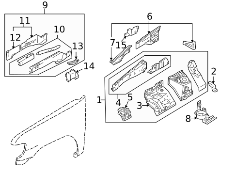 Structural Components & Rails for 1999 INFINITI QX4 #0
