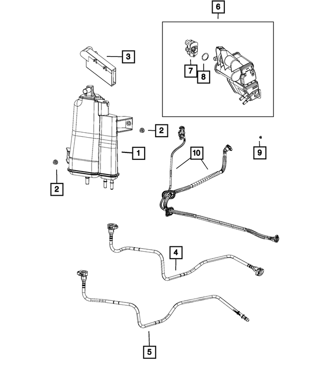 52030397AF - Emission Controls: Vapor Canister for Jeep: Compass Image