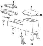8461134101AQ - Body: Console for Hyundai Image