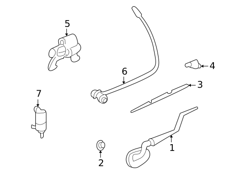 Rear Wiper Components for 2006 Isuzu Ascender #0