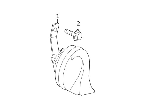 Horn for 2015 Nissan Rogue Select #0