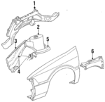 4534257 - Body: Rear Extension for Chrysler: Imperial, LeBaron, New Yorker | Dodge: Daytona, Dynasty, Shadow, Spirit Image