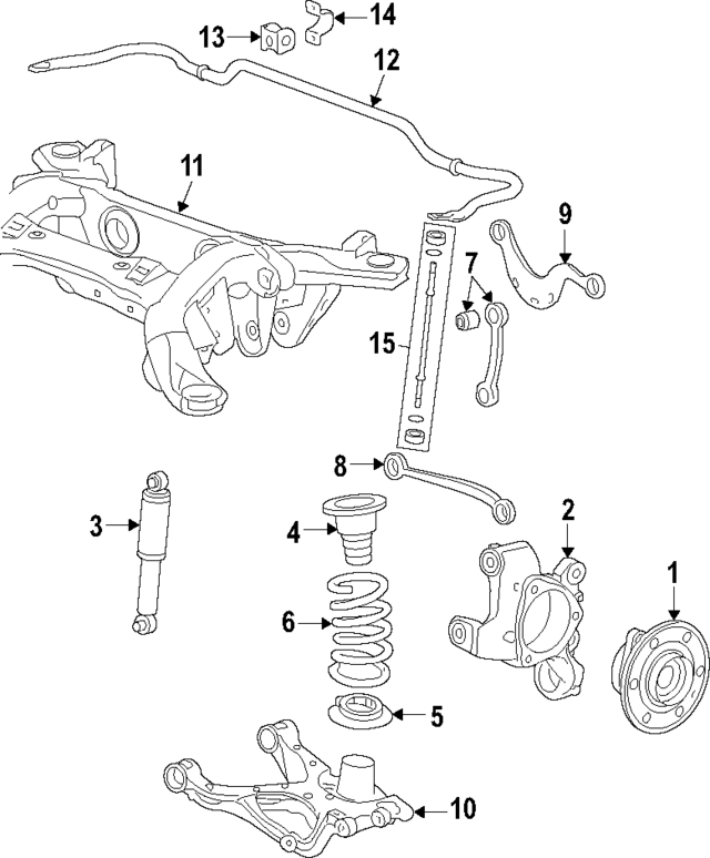 540641 - Suspension: ACDelcoâ„¢ Shock Absorber for GM Image