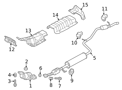 Exhaust Components for 2014 Mitsubishi Mirage #0