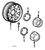 MB540444 - : Wheel, Alloy for Mitsubishi: Mighty Max, Montero Image