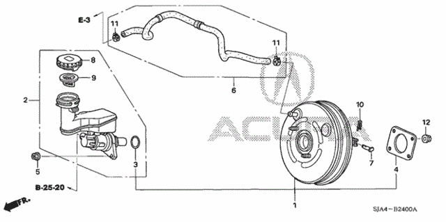 Brake Master Cylinder  - Master Power (KA) (KC) for 2011 Acura RL #0