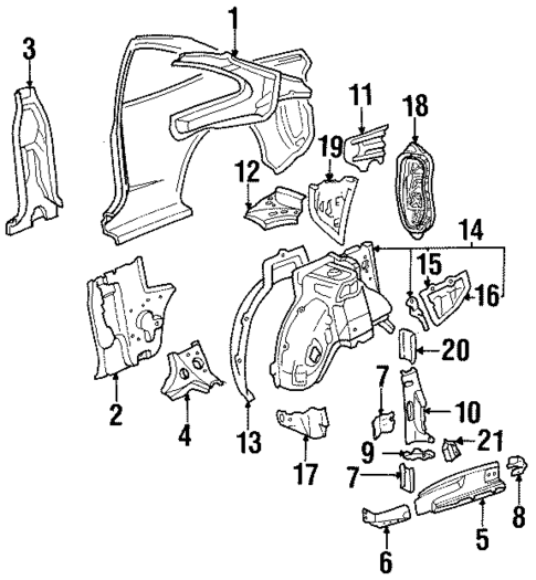 Inner Structure for 1998 Toyota Celica #0
