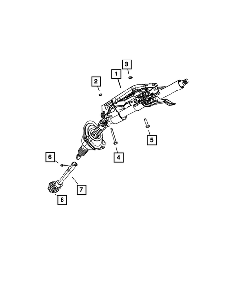 Steering Column and Intermediate Shaft for 2018 Dodge Charger #0