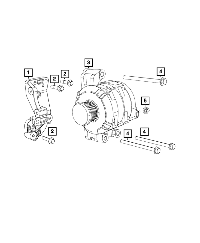 4627154AC - Electrical: Alternator And Compressor Bracket for Mopar Image