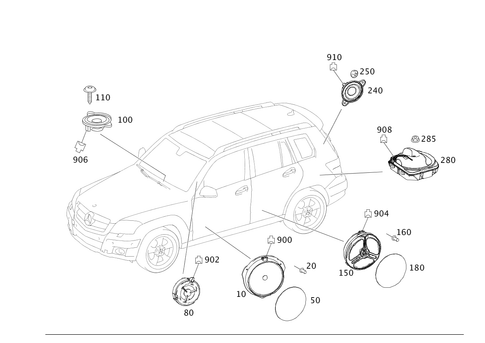 Speaker for 2013 Mercedes-Benz GLK350 #0