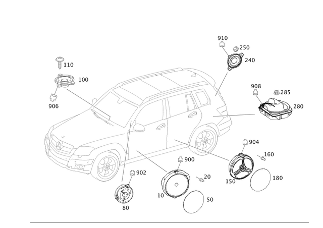 2048206002 - Electrical System: Speaker for Mercedes-Benz Image