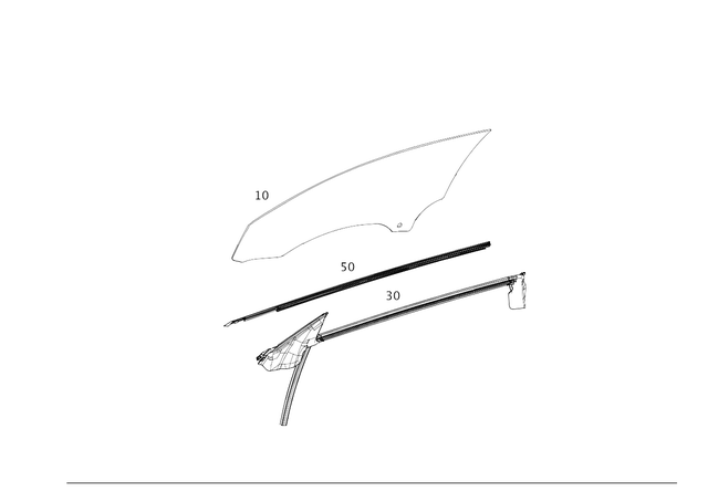 2387202407 - Front Doors: Sealing Rail for Mercedes-Benz: E400, E450, E53 AMG Image image