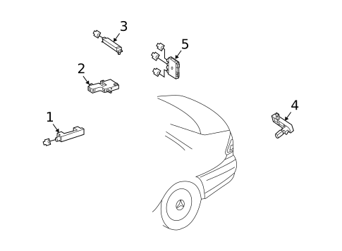 Keyless Entry Components for 2007 Mercedes-Benz CLK350 #0