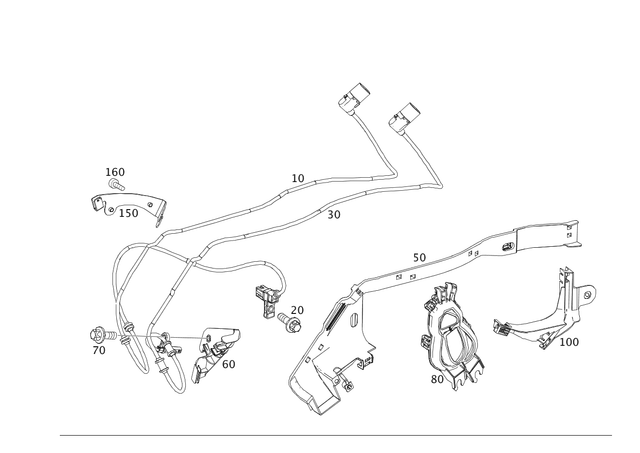 2315405432 - Electrical Equipment and Instruments: Electrical Wiring Harness for Mercedes-Benz: SL400, SL450, SL550, SL63 AMG, SL65 AMG Image image