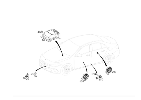 Belt Locking Retractor, Airbag and Sidebag for 2021 Mercedes-Benz A35 AMG #0