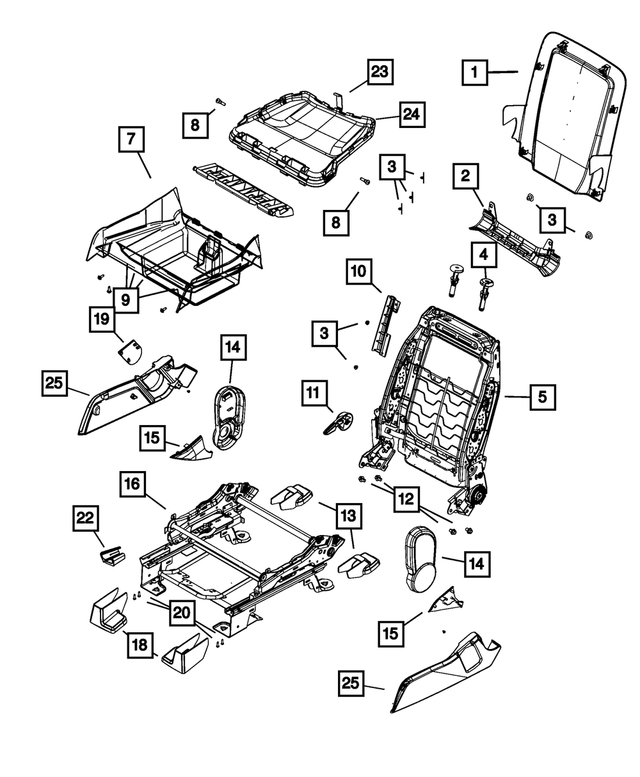 1LB481DVAA - : Seat Back Panel for Mopar Image