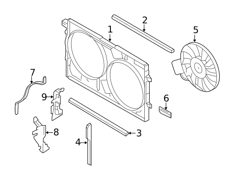 Cooling Fan for 2004 Volkswagen Phaeton #0