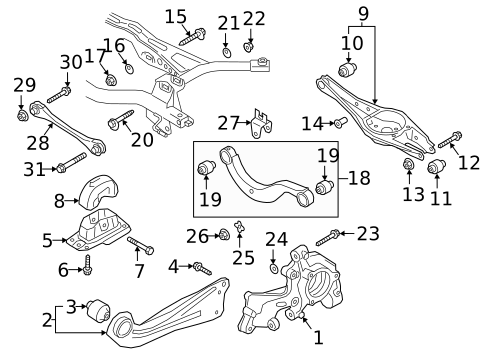 Rear Suspension for 2025 Audi Q3 #0