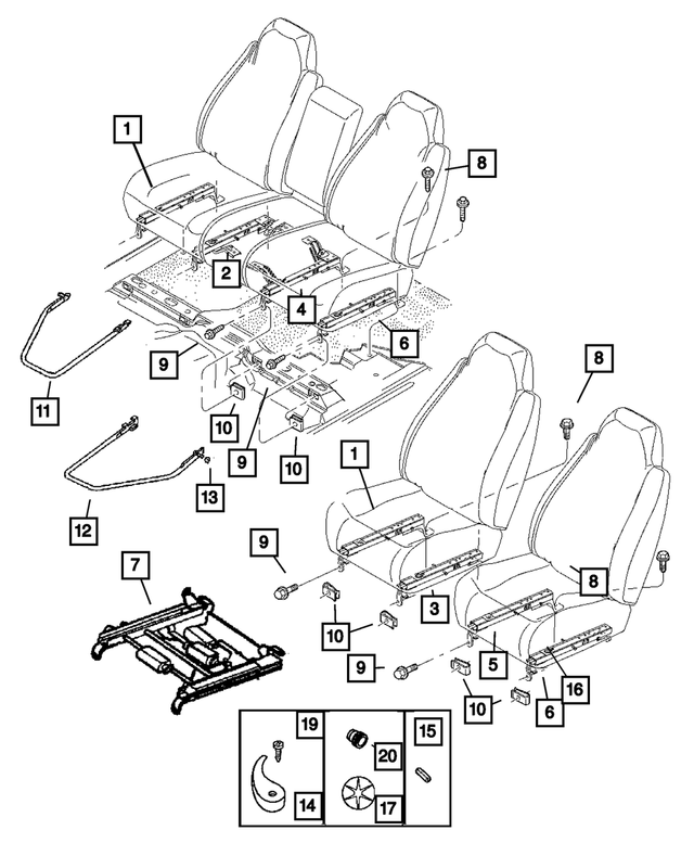 5019588AA - Interior Trim: Manual Seat Adjuster for Mopar Image image