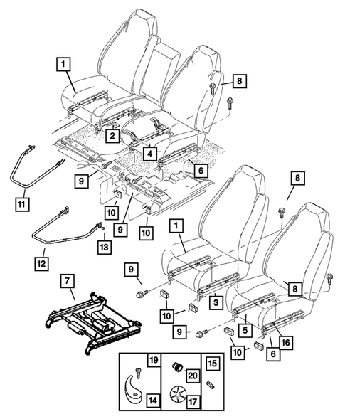 Adjusters, Recliners, Shields for 2003 Dodge Durango #0