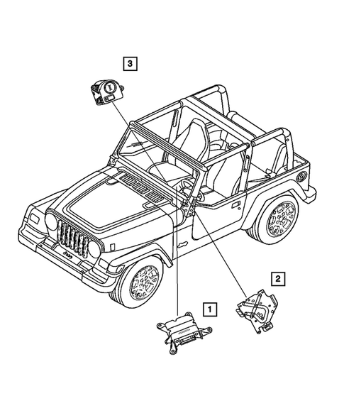 Air Bag Systems for 2006 Jeep Wrangler #1