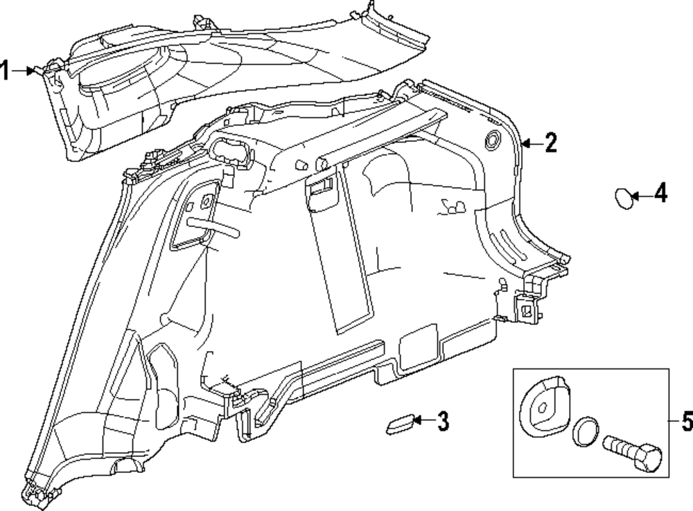 2024-2025 Chevrolet Trax Lower Quarter Trim Cover 42825715