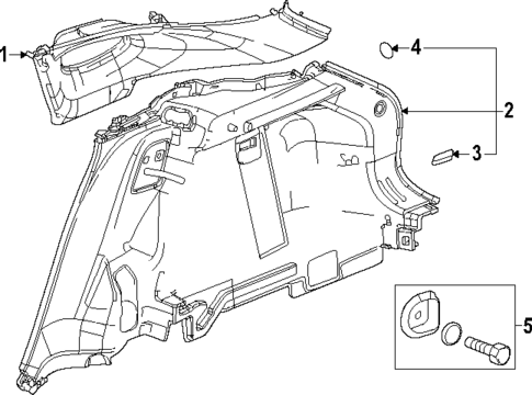 Interior Trim - Quarter Panels for 2024 Chevrolet Trax #1