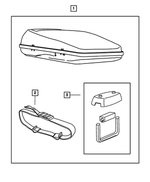 82207353AB - Mopar Accessories - Component Parts: Luggage Carrier Kit for Chrysler: 300, Aspen, Pacifica, PT Cruiser, Sebring, Town &amp; Country | Dodge: Caravan, Charger, Durango, Grand Caravan, Magnum, Nitro, Stratus | Jeep: Commander, Grand Cherokee, Liberty Image