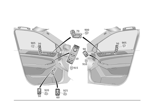 Switch in Front Door Trim for 2016 Mercedes-Benz GLE400 #0
