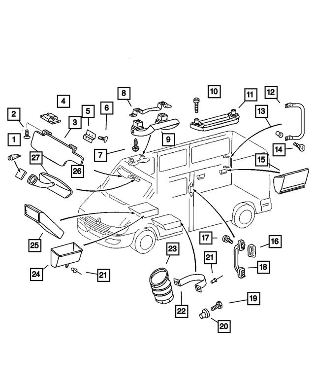 5104439AA - Interior Trim: Visor, Right for Mopar Image