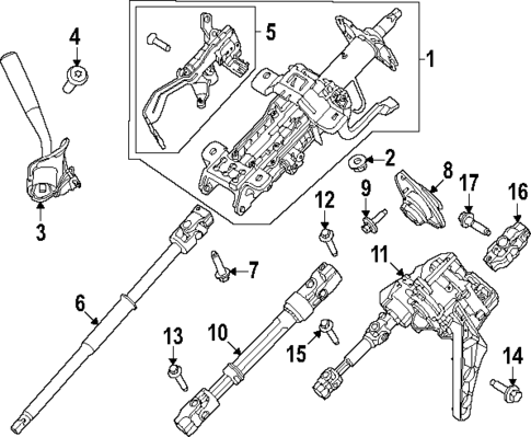 Steering Column Assembly for 2025 Ford F-550 Super Duty #0