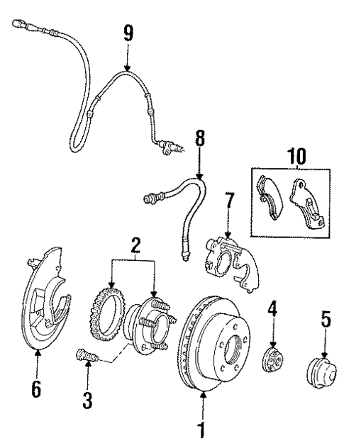 Front Brakes for 1997 Mercury Grand Marquis #0