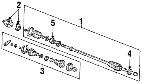 Axle Shaft for 1992 Honda Civic #0
