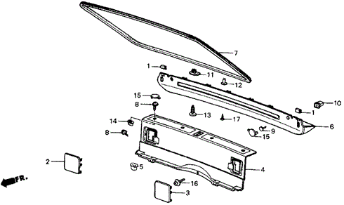 Rear Panel Lining for 1987 Honda Civic #0