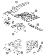 55394418AJ - Body Sheet Metal Except Doors: Floor Pan for Mopar Image