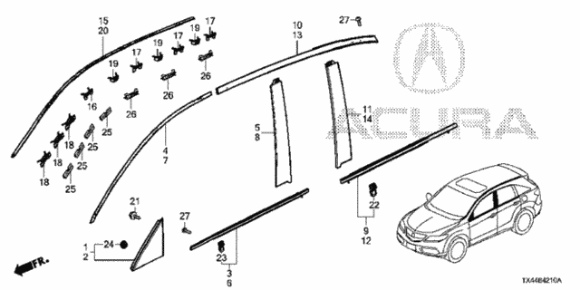Molding for 2013 Acura RDX #0