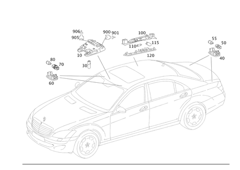 Interior Lamps for 2011 Mercedes-Benz S550 #0