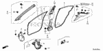 84122TR3A11ZA - Interior/Bumper: COVER, L. CENTER PILLAR (LOWER) *NH167L* (GRAPHITE BLACK) for Honda Image