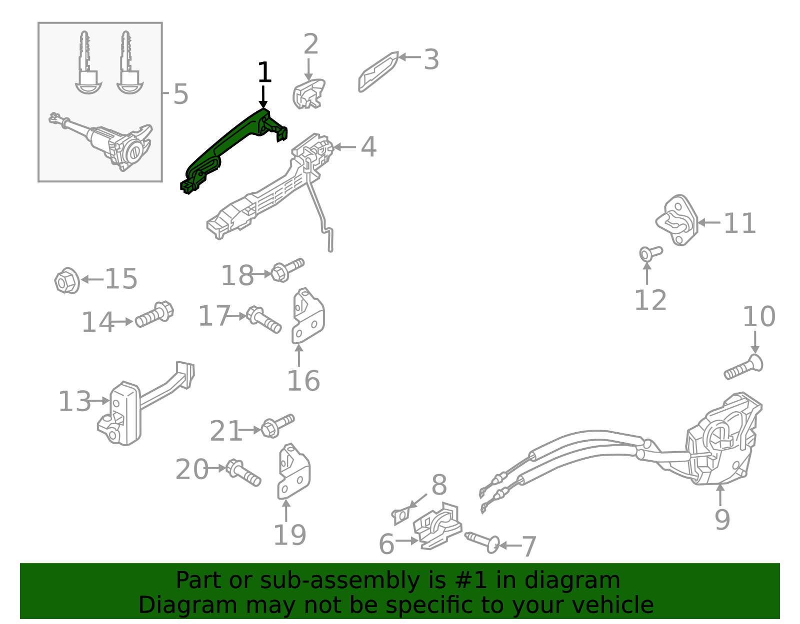 DJJJ-59-410B-PR - Exterior Door Handle - 2022-2025 Mazda | Mazda Swag