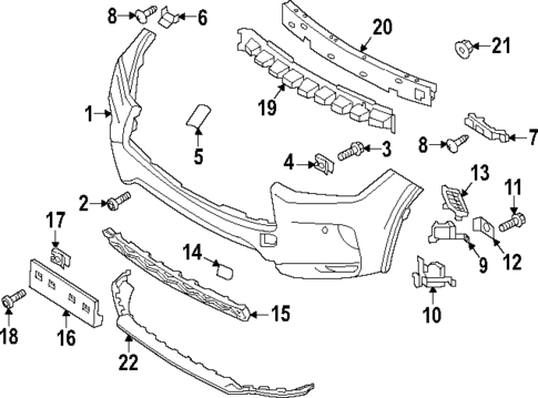 Bumper & Components - Front for 2025 INFINITI QX60 #2