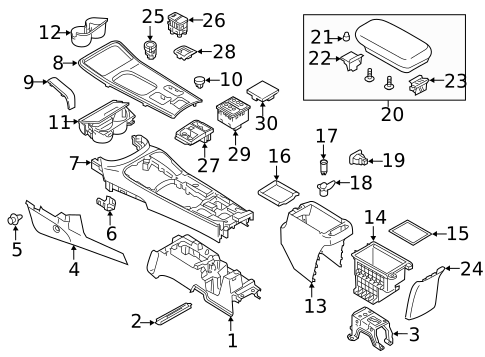 Console for 2018 Mitsubishi Outlander #0